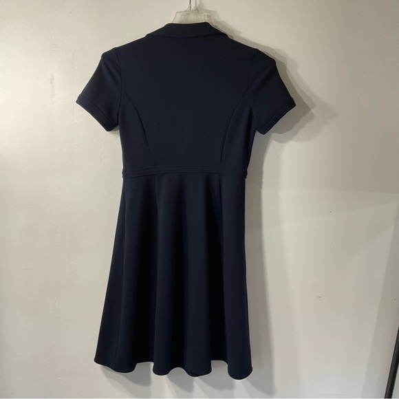 DKNY Dress Faux Wrap Midnight Blue Short Sleeve Size 6 - Picture 3 of 11